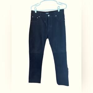 For Joseph Black Suede Jeans Size 29